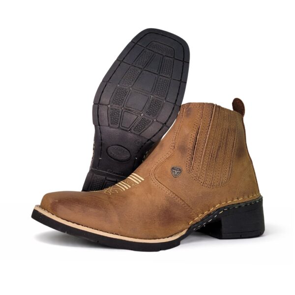 R700 - Botina Texana com Costura Manual no Salto